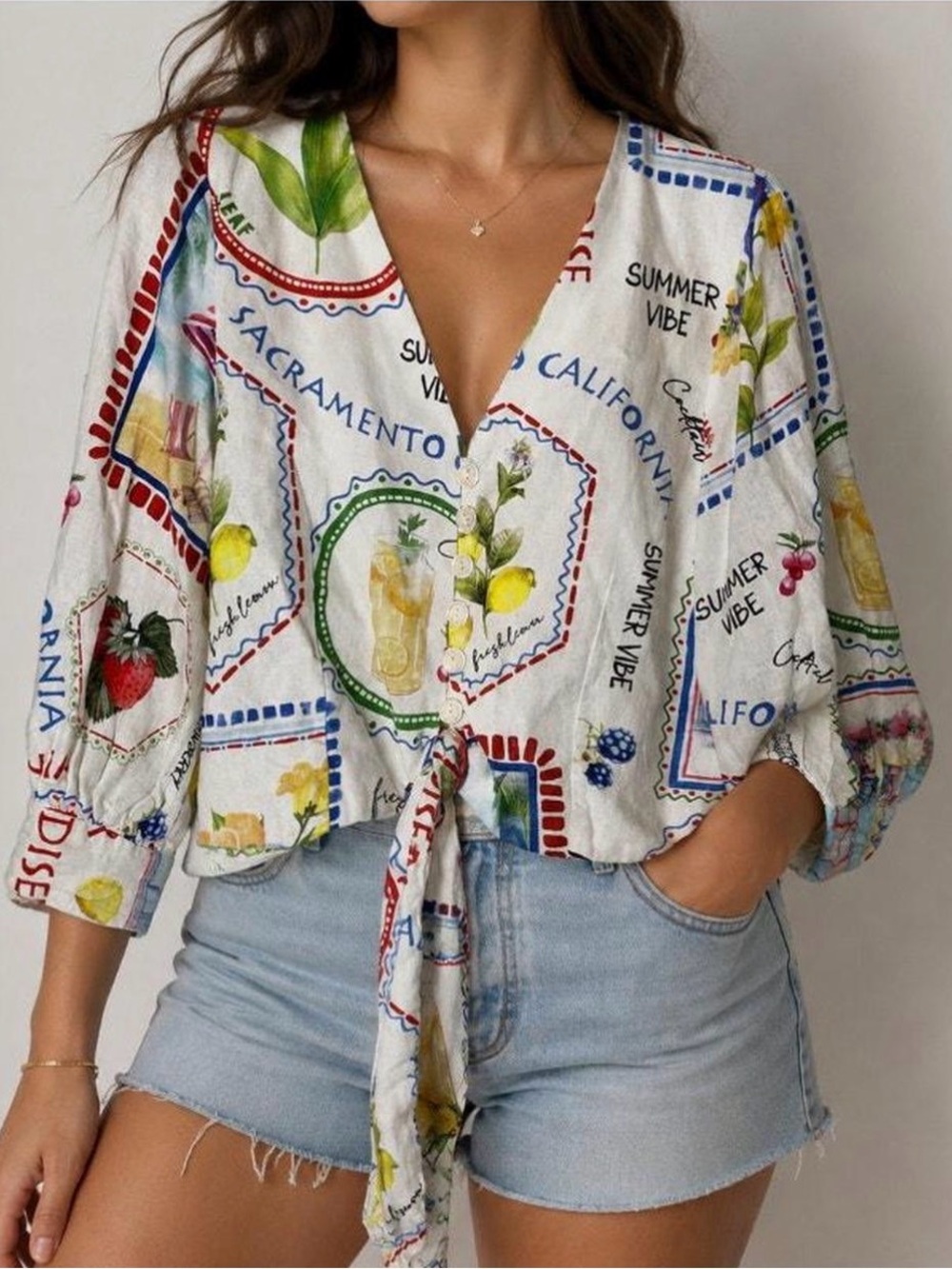 Joie linen Limoncello top
